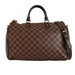 Speedy Bandouliere 35, Canvas, Damier Ebene, CT3158, S/K/L, 2*